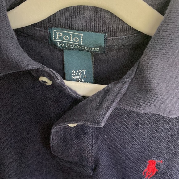 Polo by Ralph Lauren 2T blue polo with red logo - Picture 2 of 3